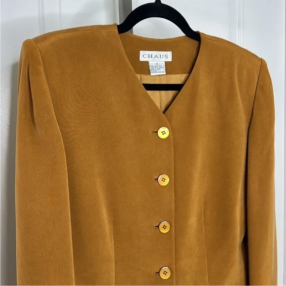 Vintage 100% Silk Chaus Blazer 14 - Picture 2 of 6